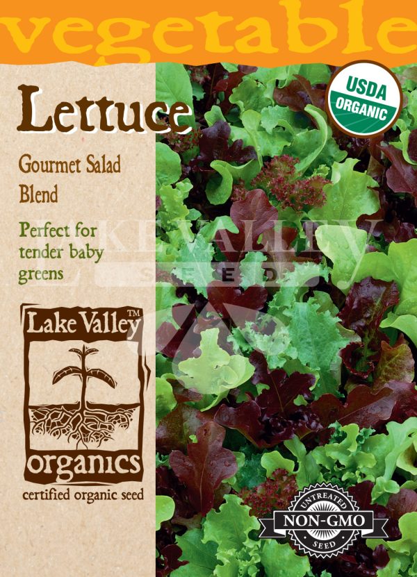 Lettuce Gourmet Salad Blend Organic Seed Pack LV