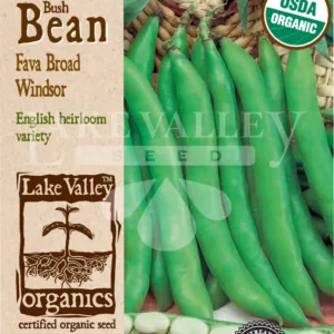 Bean Fava Broad Windsor Organic Seed Pack LV