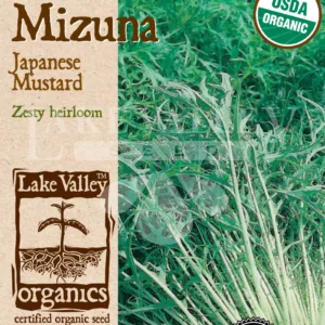Mustard Greens Mizuna Organic Seed Pack LV