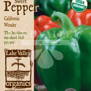 Pepper Sweet California Wonder Organic Seed Pack LV