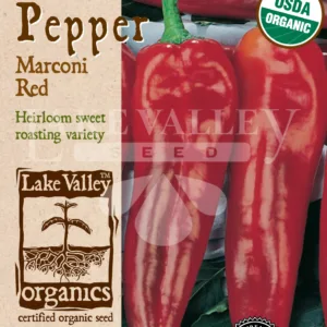 Pepper Sweet Red Marconi Organic Seed Pack LV