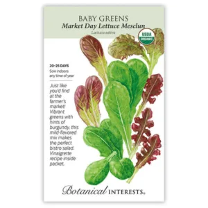 Baby Greens Lettuce Market Day Organic Large Seed Pack