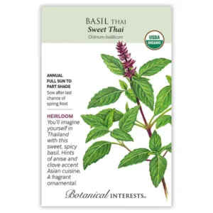 Basil Sweet Thai Organic Seed Pack