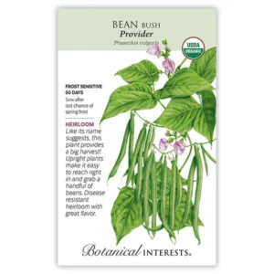 Bean Bush Provider Organic Large Seed Pack