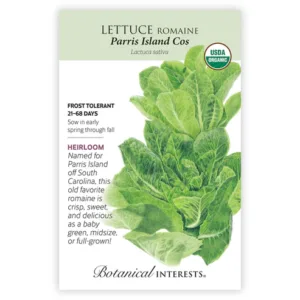Lettuce Romaine Parris Island Cos Organic Seed Pack Pack