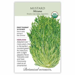 Mustard Mizuna Organic Seed Pack