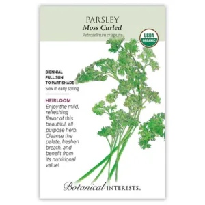 Parsley Moss Curled Organic Seed Pack