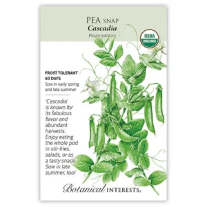 Pea Snap Cascadia Organic Seed Pack