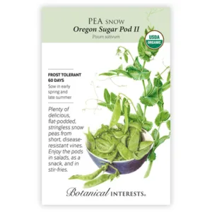 Pea Snow Oregon Sugar Pod II Organic Seed Pack