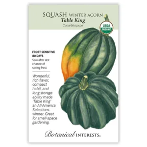 Squash Winter Acorn Table King Organic Seed Pack