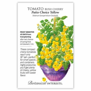Tomato Bush Patio Choice Yellow Cherry Tomato Seed Pack