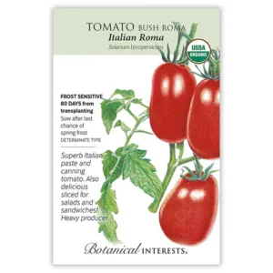 Tomato Bush Italian Roma Organic Seed Pack
