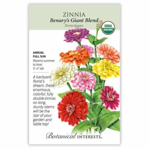 Zinnia Benary's Giant Blend Organic Seed Pack