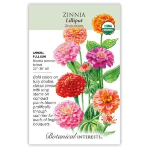 Zinnia Lilliput Organic Seed Pack